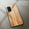 thumbnail image 2 of Galaxy A21s Case Cover (Not for A21), Allytech Wooden Texture Silicone Frame Tempered Glass Anti-scratch Wireless Charing Support Back Cover for Samsung Galaxy A21s, 2 of 5