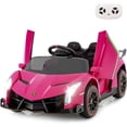 thumbnail image 1 of OLAKIDS 2 Seater Kids Ride on Car, 12V 4WD Licensed Lamborghini Veneno Powered Electric Vehicle with Hydraulic Doors, Rocking Mode, Adjustable Speeds, Remote Control, MP3, Headlight, 1 of 9