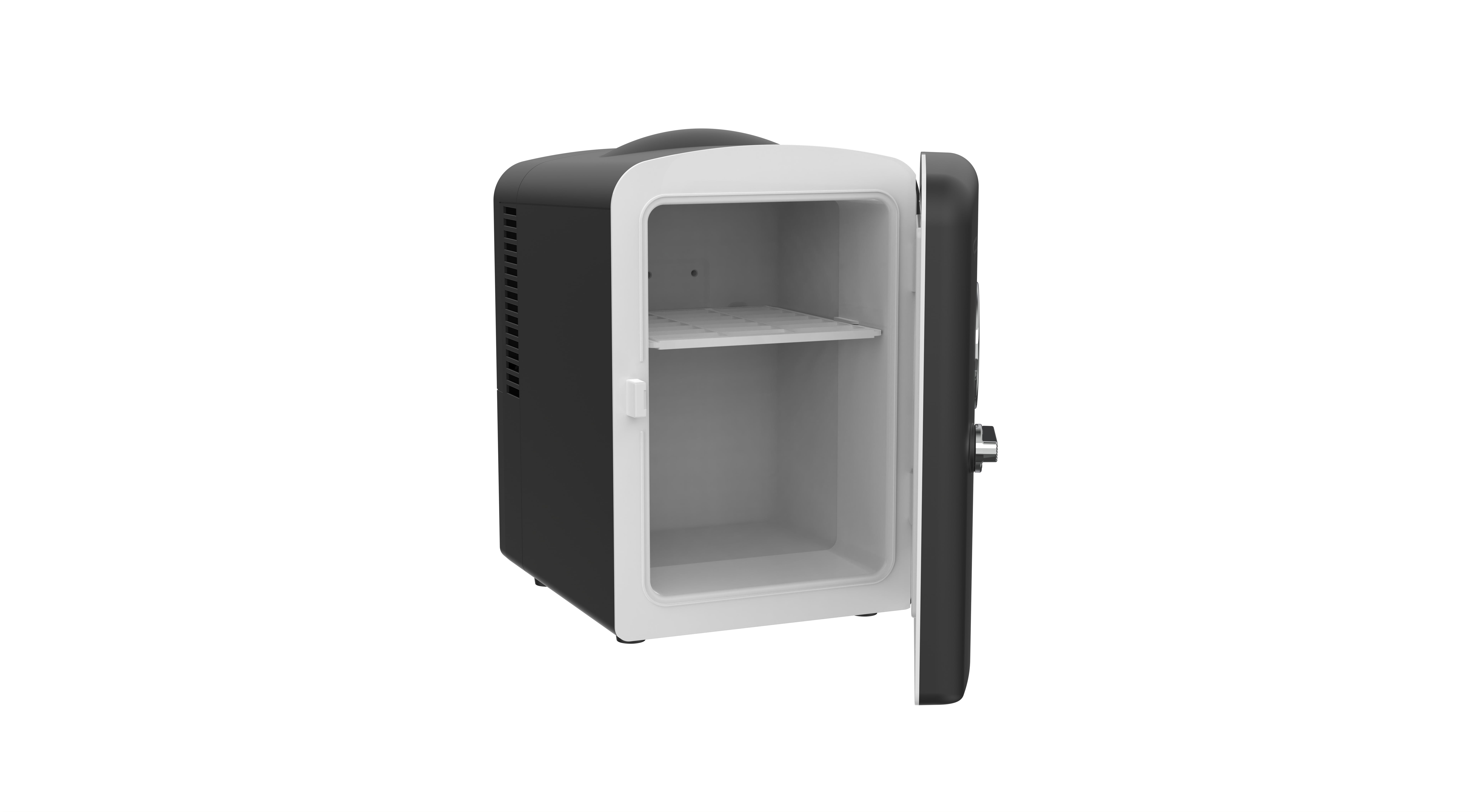 Frigidaire 6 Can Retro Mini Fridge, 4L Portable Personal Cooler – Skincare Fridge, Small Compact Refrigerator, Black