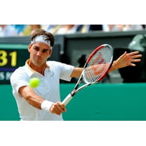 Roger Federer Poster Print Backhand Tennis Art Poster 24x36 Multi-Color Square Adults Best Posters