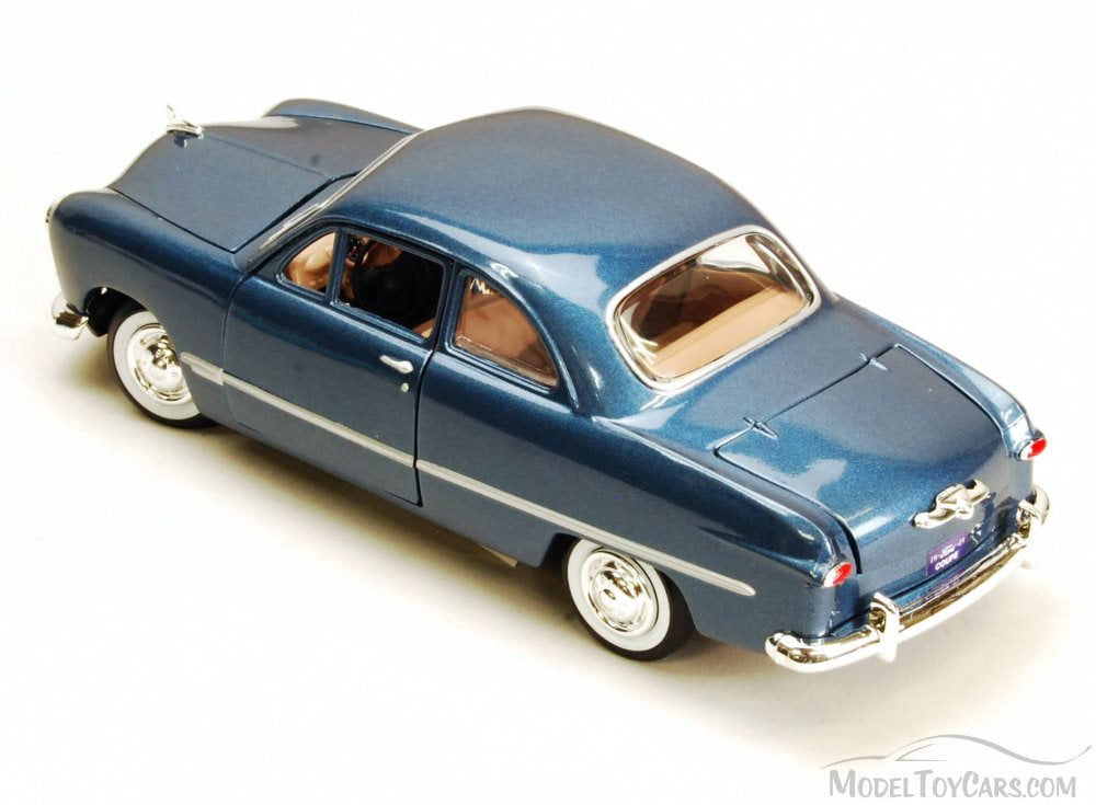 1949 Ford Coupe Classic Oldies Car, Blue - Motormax 73213 - 1/24 Scale Diecast Model Toy Car