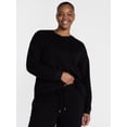 thumbnail image 2 of Joyspun Women's Fleece Lounge Sleep Top with Long Sleeves, Sizes XS-3X, 2 of 5