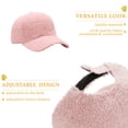 thumbnail image 3 of Gorras de béisbol de lana de cordero, cálidas, de felpa, estilo hip hop, para hombres, mujeres y viajes al aire libre, 3 of 5