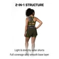 thumbnail image 3 of Hayabusa Women's Mid Rise Layered Shorts - Olive, Small, 3 of 6