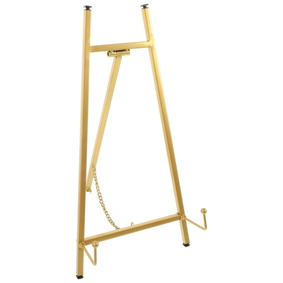 GAXIRE Golden Easel Stand for Photo Display and Home Decor, 1 Set, Elegant Frame Holder for Pictures and Art