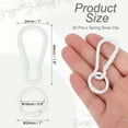 thumbnail image 2 of Uxcell 20 Pcs Clip de Resorte, Gancho de Llave de Resorte con Anillo O, Clips de Llave de Color Caramelo Multipropósito para Manualidades de Lanyard, Camping y Mochilas, Blanco, 2 of 7