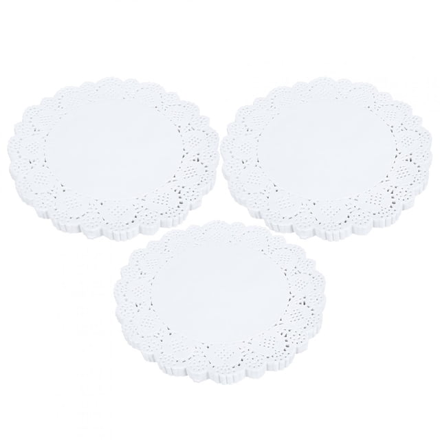 420 manteles individuales de papel redondos y huecos para decoración de tartas, postres y vajilla.