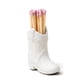 thumbnail image 4 of Naiovety Soporte de cerámica para cerillas con bota de vaquero, opción de regalo, soporte para cerillas de bota de vaquero sin tapa Almacenamiento y organización del hogar blanco, 4 of 6