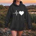 thumbnail image 2 of Godom Womens Graphic Hoodies Drawstring Long Sleeve Sweatshirt with Pocket Pullover, 2 of 4