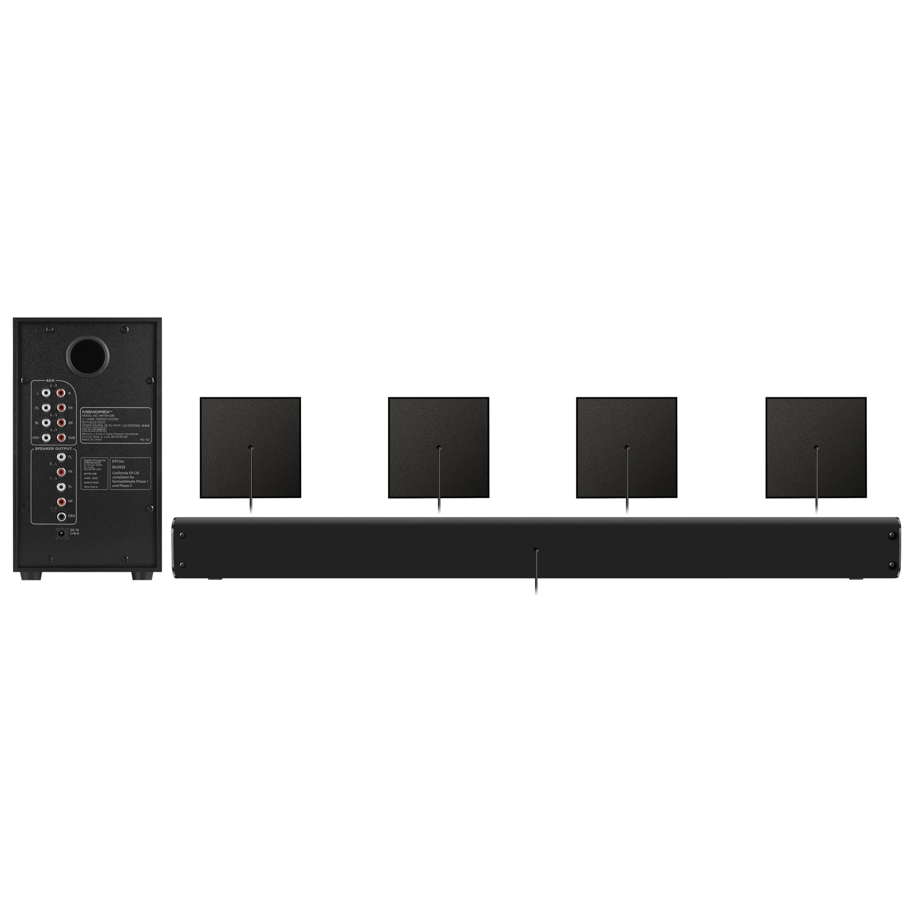 iLive Bluetooth 5.1 Channel Home Theater System with 26" Soundbar