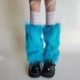 thumbnail image 4 of YIGSECU Furry Plush Leg Warmers for Women Girls Winter Fashion Fuzzy Boot Toppers Cuffs, 4 of 10