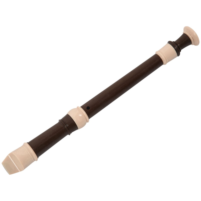 3X Abs Recorder Soprano Clarinet Long Flute Baroque Recorder Fingering Musical Instrument (Coffee)