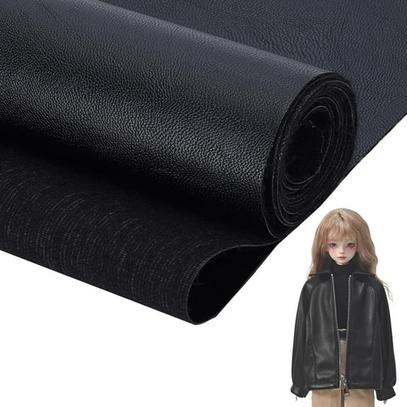 PU Leather Fabric Clothing Accessories Black 1000x1440x0.6mm