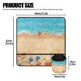 thumbnail image 5 of HELLHERO Fabric Polyester Sewing Machine Mat Seashells Starfish with 4 Pockets Non Slip Foldable Storage Bag, 5 of 5