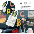 thumbnail image 5 of Kids Alphabet Shower Curtain for Bathroom Decor 72Wx72H ABC Educational Learning Baby Tool Cartoon Animals Colorful Girls Boys Art Printed Fabric Polyester Waterproof 12 Pack Plastic Hooks, 5 of 6