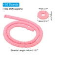 thumbnail image 2 of Uxcell Polymer Clay Beads Spacer 3500Pcs 10 Strands Round Flat Handmade Bead Spacer Pink 0.24 inch, 2 of 7