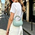 thumbnail image 4 of Women Retro Polka Dot Hobo Shoulder Bag, Glossy Leather Mini Crescent Handbag with Detachable Crossbody Strap, Fashion Casual Small Underarm Purse for Daily Shopping Dating Travel, 4 of 4