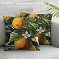 thumbnail image 3 of Chilfamy Mediterranean Lemon On Blue Ceramic Tiles Throw Pillow Cover Cozy Square Throw Pillowcases Home Decorative for Bed Couch Sofa Living Room Cushion Cover White, 3 of 5