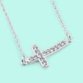 thumbnail image 2 of Cadena De Plata 925 Con Dije De Cruz Collar Mujer Brillante, 2 of 2