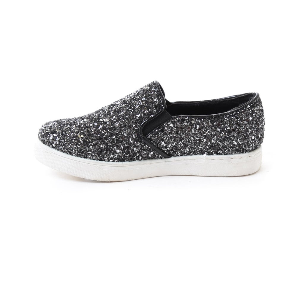 sparkly slip on shoes womens