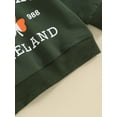 thumbnail image 5 of Toddler Baby Girl Boy St. Patricks Day Outfit Sweatshirts Long Sleeve Crewneck Letter Clover Print Loose Pullover Clothes, 5 of 6