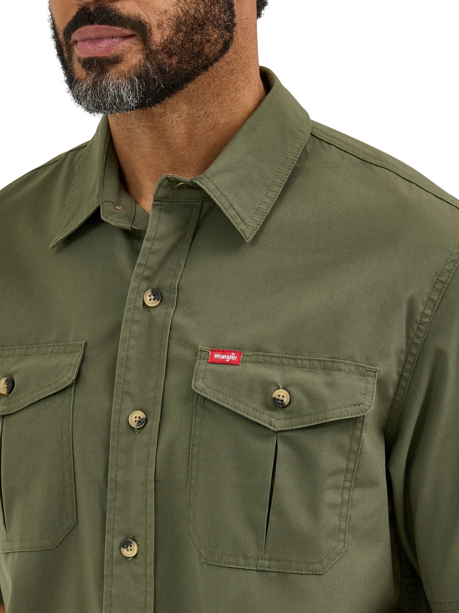 Wrangler® Men's Relaxed Stretch Short Sleeve Shirt, Sizes S-5XL