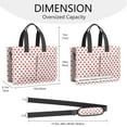 thumbnail image 3 of Canvas Tote Bag for Women with Compartments, Large Red Polka Dot Teacher Student Shoulder Bag Nurse Purses Crossbody Bags Work Laptop Book Bag Satchels Handbags, 3 of 6