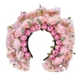 thumbnail image 5 of Milageto Han Chinese Flower Headband Elegant for Phtoo Props Special Occasion Parties pink, 5 of 8