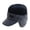 Black, variant on Xijirk Two Tone Contrast Rib Knit Visor Beanie with Lined Ear Flap Windproof Thermal Headwear for Cycling Jogging Men Autumn Winter Daily Commute,Grey,One Size