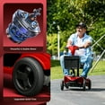 thumbnail image 5 of iScooter 4 Wheel Mobility Scooter for Seniors, Wider Seats & Foldale Electric Wheelchair Device for Travel, Upgraded for Superior Performance, Red, 5 of 10