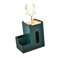 thumbnail image 2 of Servilletero para el hogar Organizador de control remoto Caja de pañuelos Organizador de mesa para G-Verde Gloria Sostenedor del tejido, 2 of 8
