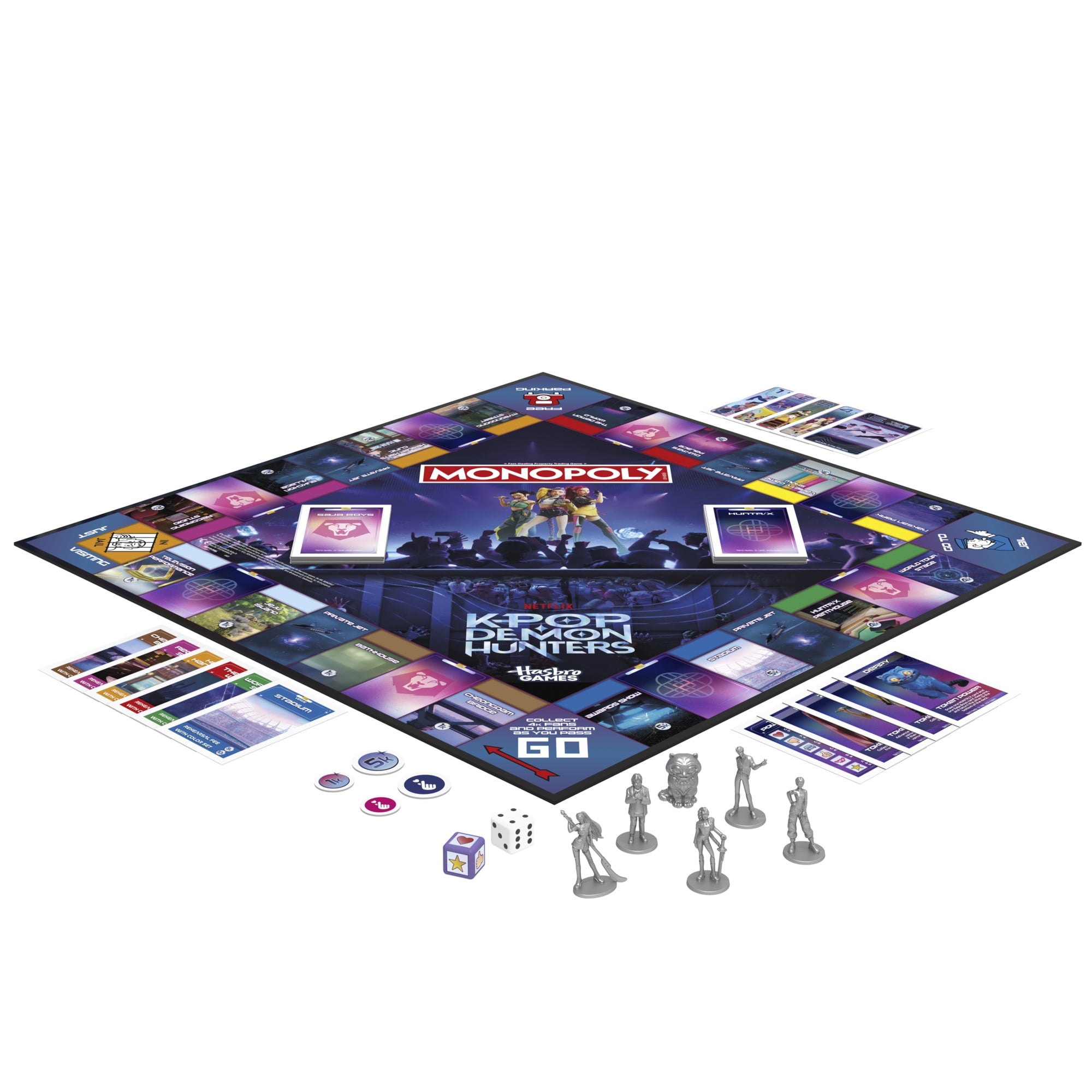 Monopoly: KPop Demon Hunters Edition Board Game, Family Games for Kids and Adults, 8+