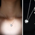 thumbnail image 3 of Rosec Jewels Moissanite Heart Pendant Necklace for Women - 2 Carat - 8mm - D-VS1 Quality Grade - Ready to Gift with Jewelry Box, 925 Sterling Silver, 3 of 8