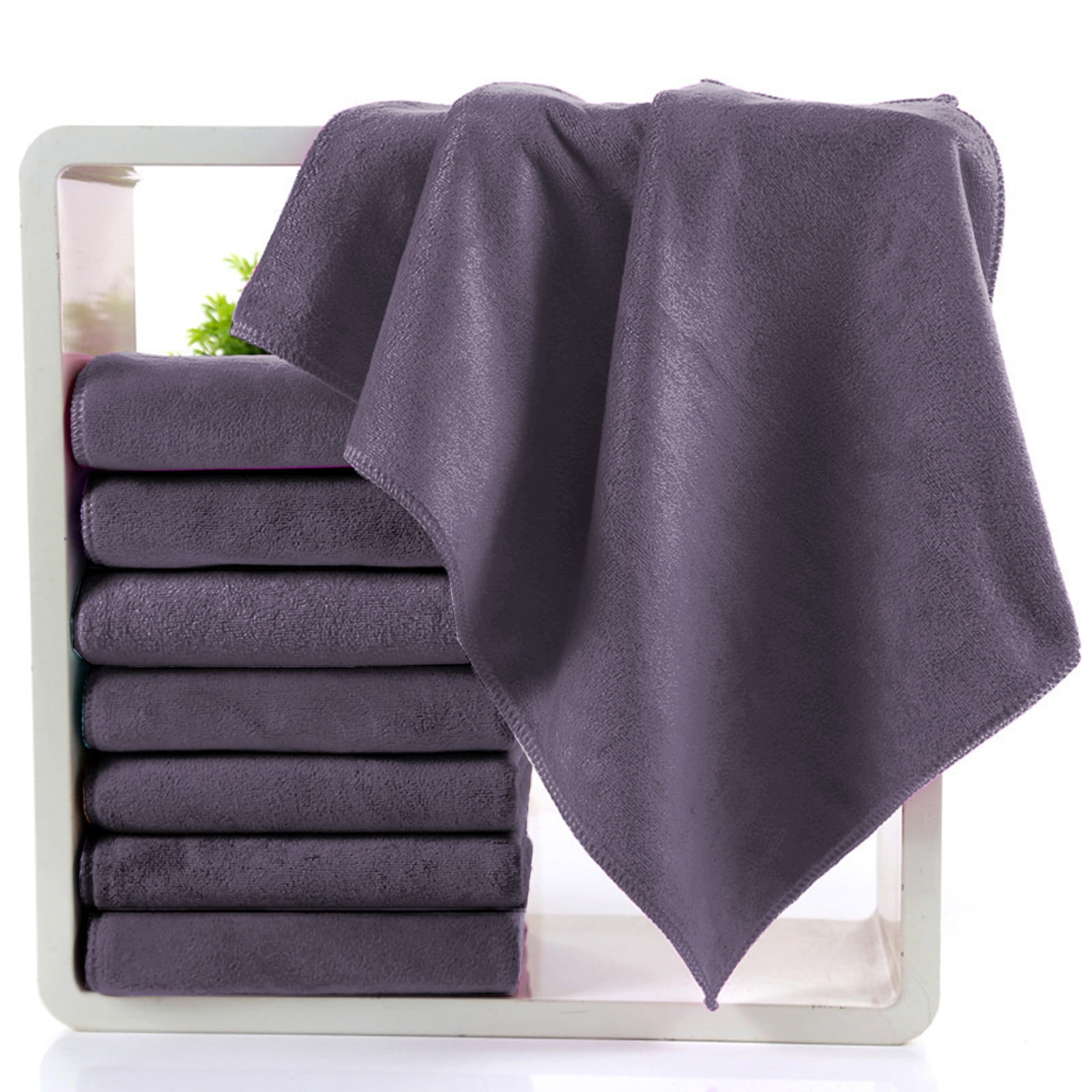 Tyidzon 10 Piece Hand Towels for Bathroom Soft Highly Absorbent Towel Set, 12x28 Inch Quick-Drying Machine Washable Face Towels for Bathroom, Hotel, Spa, Gym, College Dorm Room, Gray
