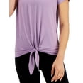 thumbnail image 3 of ID Ideology Womens Knot Front T-Shirt Rhapsody XS, 3 of 3