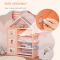 thumbnail image 5 of Qaba Kids Toy Storage Organizer with 4 Bins, Storage Cabinets, Bookshelf and 4-Layers Toy Collection Shelves, Orange, 5 of 9