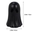thumbnail image 3 of Paper Mache Ghost Halloween Decoration,DIY-Friendly Tabletop Decor,Small Little Resin Ghost Figurine,Eco-Friendly Decorative Craft for Halloween Party Favors Dollhouse Collectible(4x2.6")(Black), 3 of 9