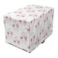 thumbnail image 1 of Bird Print Dog Crate Cover, Watercolor Silhouettes with Paint Blots, Easy to Use Pet Kennel Cover Small Dogs Puppies Kittens, 7 Sizes, Pale Pink Pale Mauve, by Ambesonne, 1 of 1
