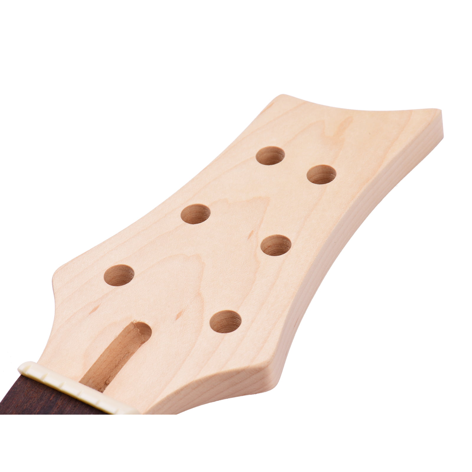 with White Birds Inlay Replacement,Wood 22 Frets Maple Wood Fingerboard ABMBERTK Universal Unfinished Electric Guitar Neck