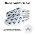 thumbnail image 6 of Disketp Skiing Penguin Funny Women's Men's Slippers Plush Slip-On House Slipper for Winter Indoor Soft Cushion Non-slip Fluffy Slides Slippers-8, 6 of 7