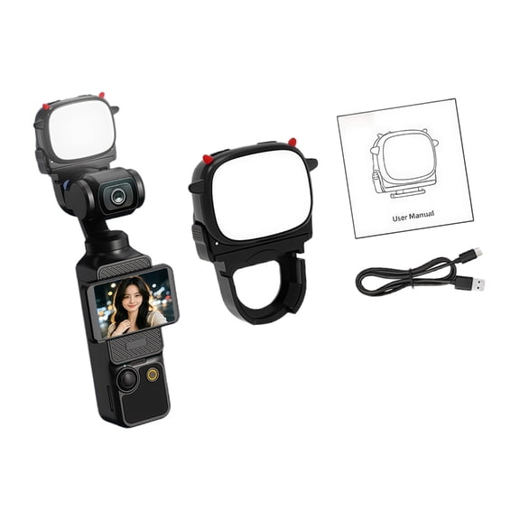 NoavLife Camera Accessories Soft LED Camera Fill Light for Pocket 3 Night Face Video and Vlogs