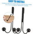 thumbnail image 2 of 4 Pcs Double Hook Over Door Towel Hook Wall Mounted Hooks Wall Mounted Towel Holder Over Door Coat Rack Over The Door Coat Hook Over The Door Clothes Hanger Organizer Hooks Iron, 2 of 4
