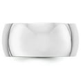 thumbnail image 2 of Auriga 10k White Gold 10mm Half Round Wedding Band for Women Size- 10, 2 of 5