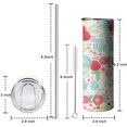 thumbnail image 5 of 20oz Pioneer Flower Skinny Tumblers Stainless Steel Tumbler with Lid and Straw,Vacuum Insulated Double Wall Travel Tumbler Cups with Cleaning Brush for Coffee,Tea, 5 of 6
