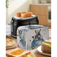 thumbnail image 4 of Vintage Animals Flowers Toaster Cover 2 Slice, Small Kitchen Appliance Covers, Spring Floral Elegant Pastoral Retro Toaster Oven Cover with Loop, Bread Machine Cover Polyester Dust Cover Protection, 4 of 4