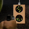 Fluorescent Yellow 6 Inch Splatter Bullseye Shooting Target Stickers ...