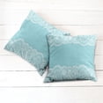 thumbnail image 6 of Ambesonne Abstract Throw Pillow Cover 2 Pack, Ornamental Art Pattern, 16", Pale Blue White, 6 of 7