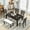 Brown + Whitewash, variant on Dining Table Set for 6, 6 Piece Wood Kitchen Table Set, Dining Table and Chairs Set, Home Furniture Table Set with Chairs & Bench, Light Gray