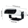 thumbnail image 7 of Car Space Heater, Two Speed Vehicle-Mounted Heater Fan with Two Adjustable Modes, Heating and Natural Airflow. Keeps Warm in Winter, Defrosting and Demisting, Cools Down in Summer(12V,White), 7 of 7