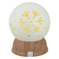 thumbnail image 3 of Northlight 6.5" Lighted White and Brown Globe with Snowflakes, 3 of 4